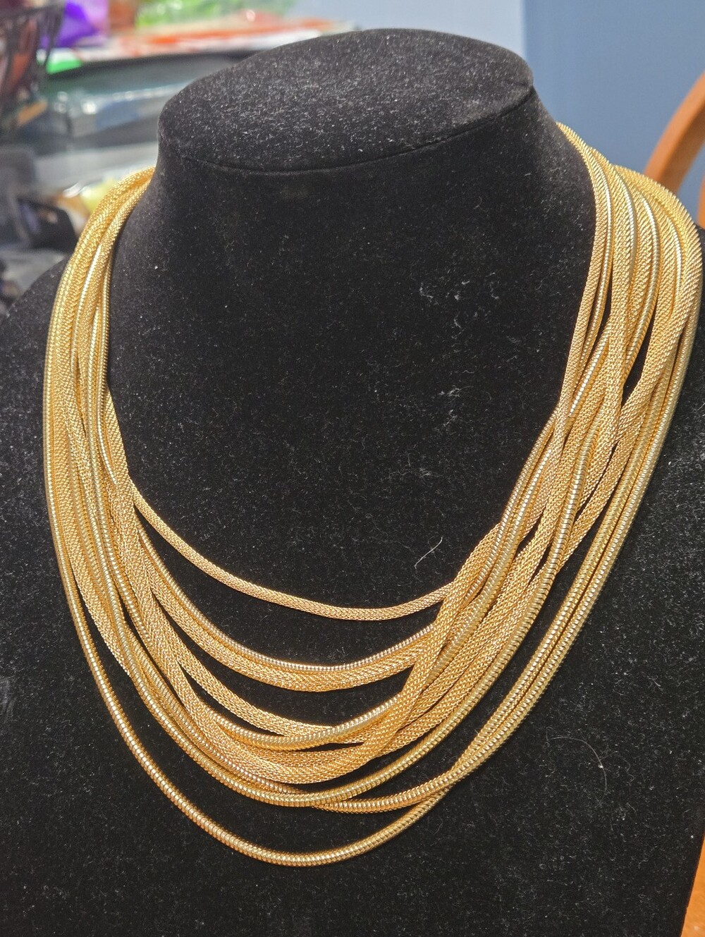 Multi-Strand Vintage Gold  Layered Necklace - Women Jewelry
